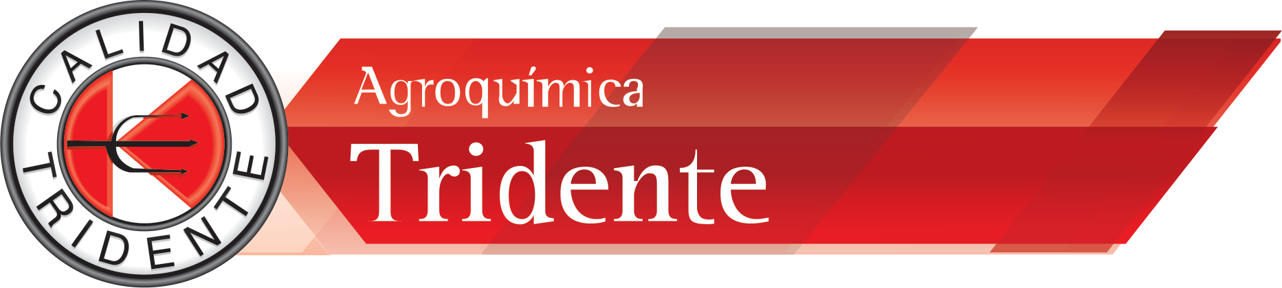 Logo AGROQUIMICA TRIDENTE franjas rojas